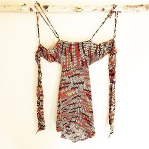 Vintage Retro Hippie Cutout Beach Top / Summertime Backless Top